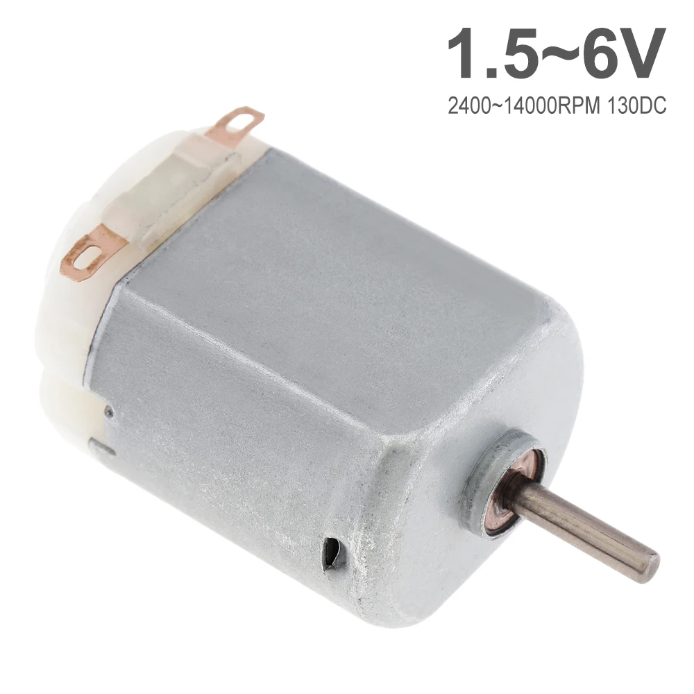 Micro 130 DC Motor Mini Fan Small Motor with Carbon Brush for DIY Electric Toys Hobbies and Household Appliances