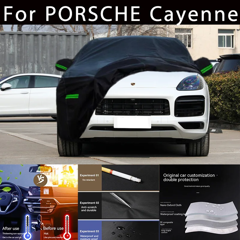 For PORSCHE Cayenne Outdoor Protection Full Car Covers Snow Cover Sunshade Waterproof Dustproof Exterior Car accessories