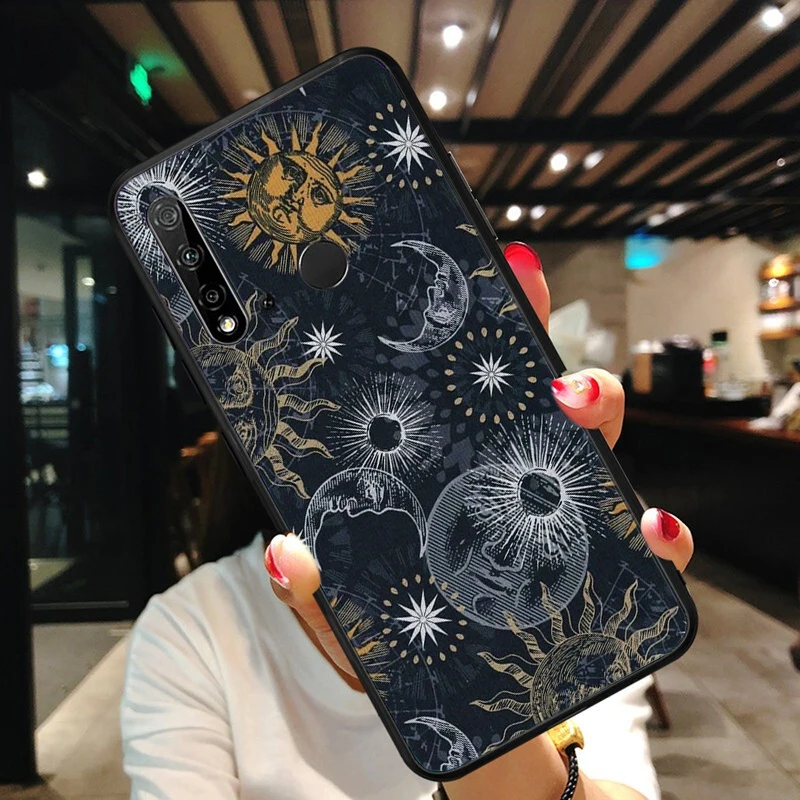 

Magic Sun Moon Witches Moon Tarot Phone Case For Huawei P50 Pro P30 P40 Lite P40Pro P20 lite P10 Plus Mate 20 Pro Mate20 X
