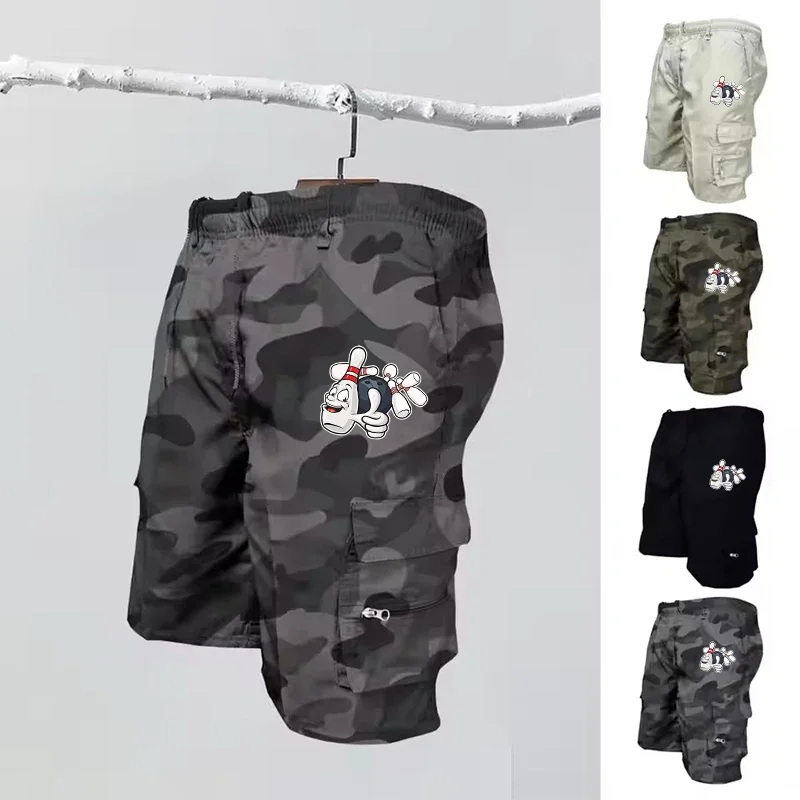 

Новые модные мужские повседневные брюки для фитнеса с несколькими карманами, модные камуфляжные тактические свободные повседневные шорты, шорты