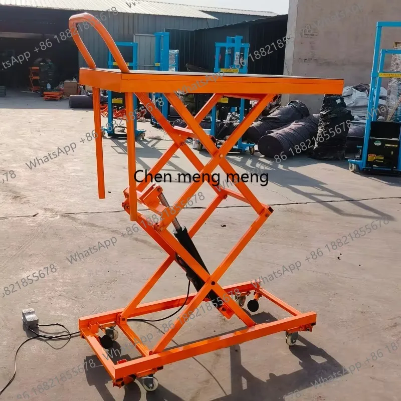 Electric Folding Scissor Lift Table  Hydraulic Mobile Platform for Tile Installation & Renovation Work  Adjustable Height 400kg