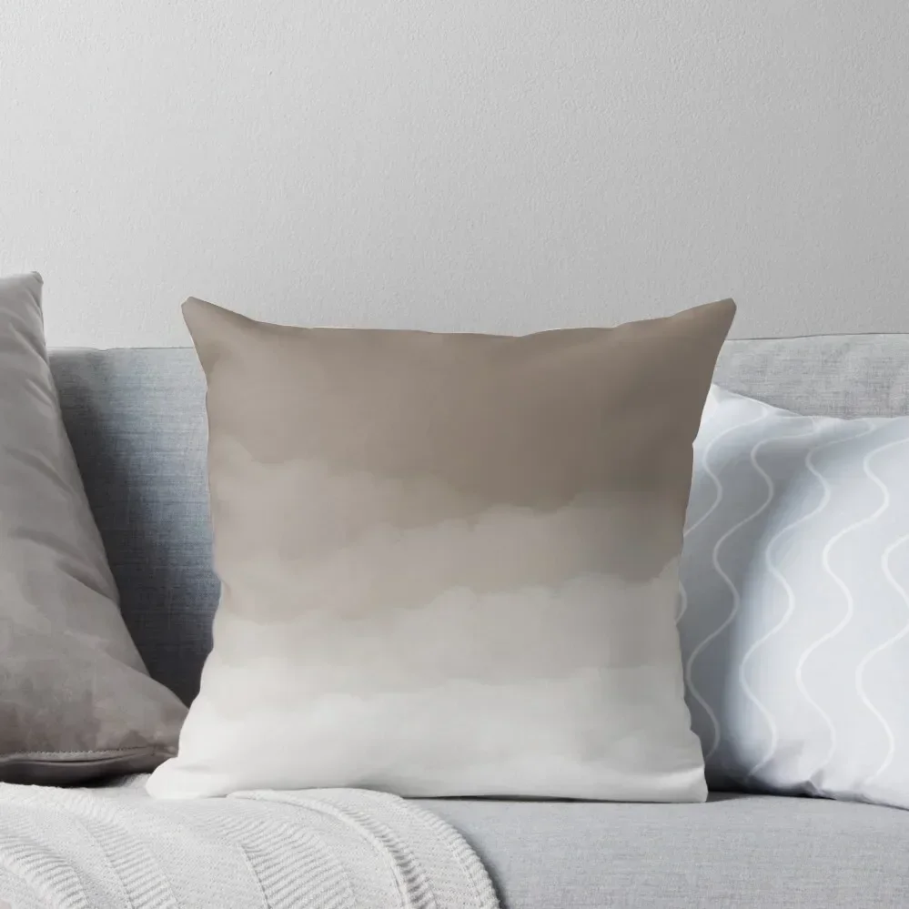 

Taupe Watercolor Ombre (taupe/white) Throw Pillow Custom Cushion Photo Pillowcases For Pillows pillow