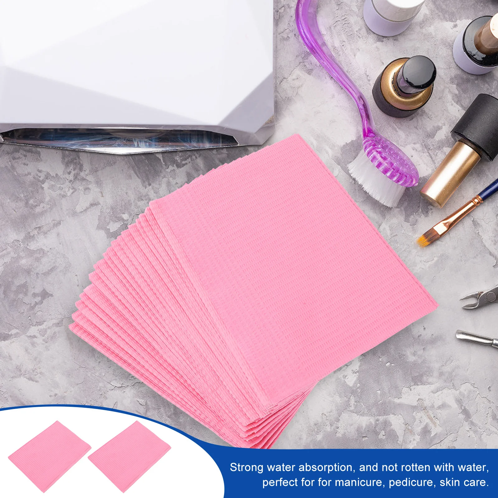 

125pcs Salon Disposable Table Pad Manicure Paper Towels Non Woven Hand Rest Cushion Pedicure Mat 45x20cm