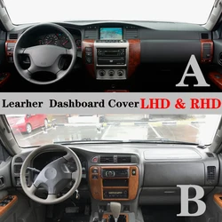 For Nissan Patrol y61 G5 1998 1999 2005 - 2008 2009 Accessories Leather Dashmat Car Styling Dash Mat Dashboard Cover Carpet PADS
