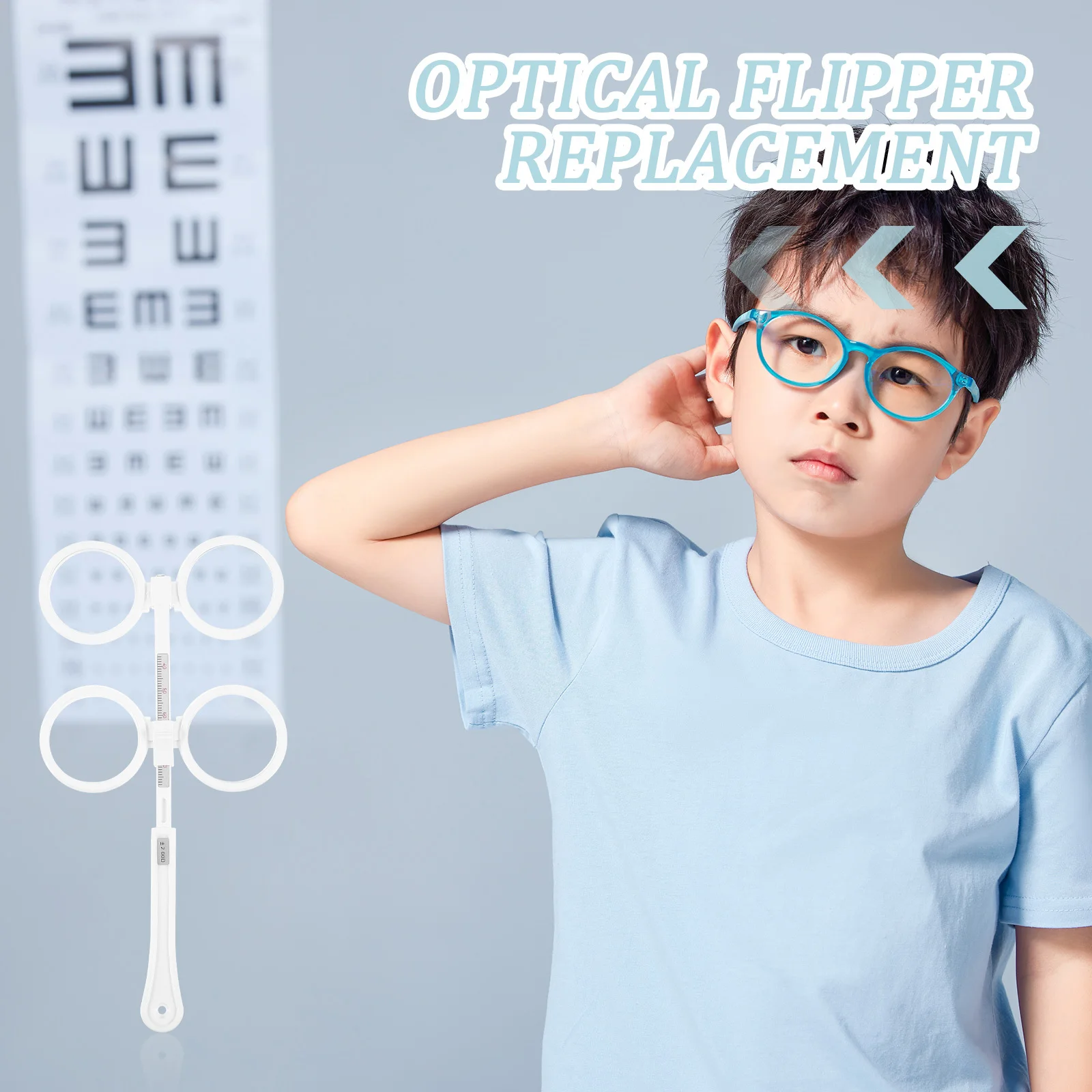 

Optometry Flipper Double-Sided Reversible Design for Vision Therapy Sturdy PP Material Optical Testing Equipment Home Use