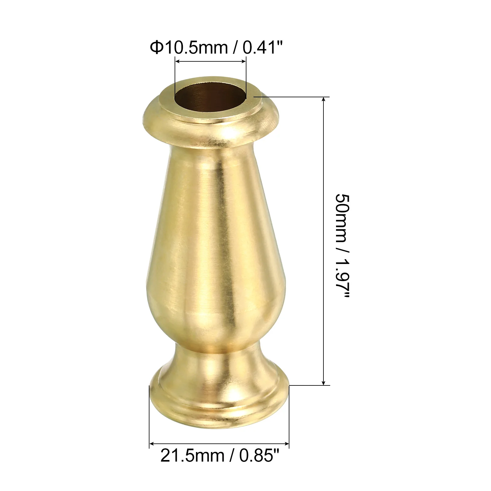 1Pcs Solid Brass Lamp Neck Turned Brass Spindle Slips Lamp Finial Pipe Coupling for Lamp Decoration