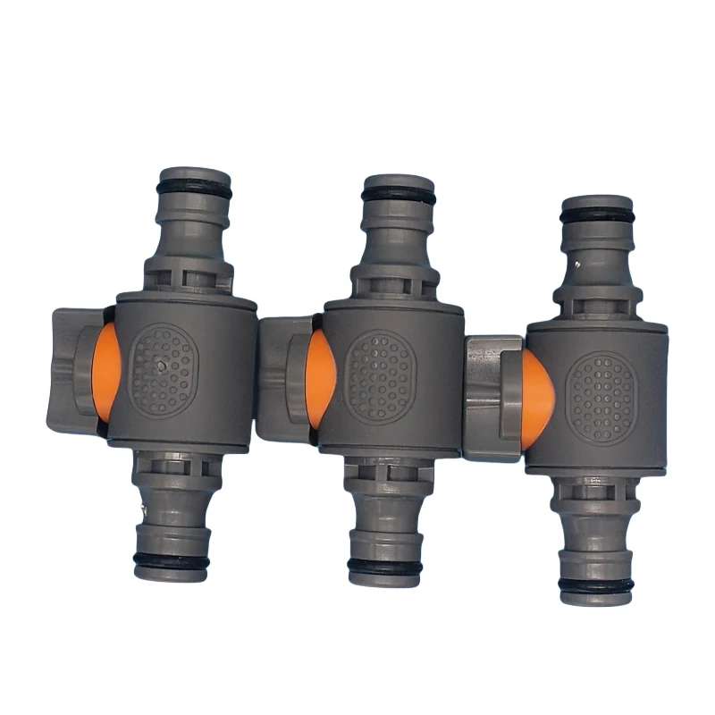 Ensemble de vannes à connexion rapide pour tuyau d'arrosage en plastique, interrupteur de robinet à bille à filetage universel pour le lavage de voiture et la réparation de tuyaux, 1/2/3 pièces