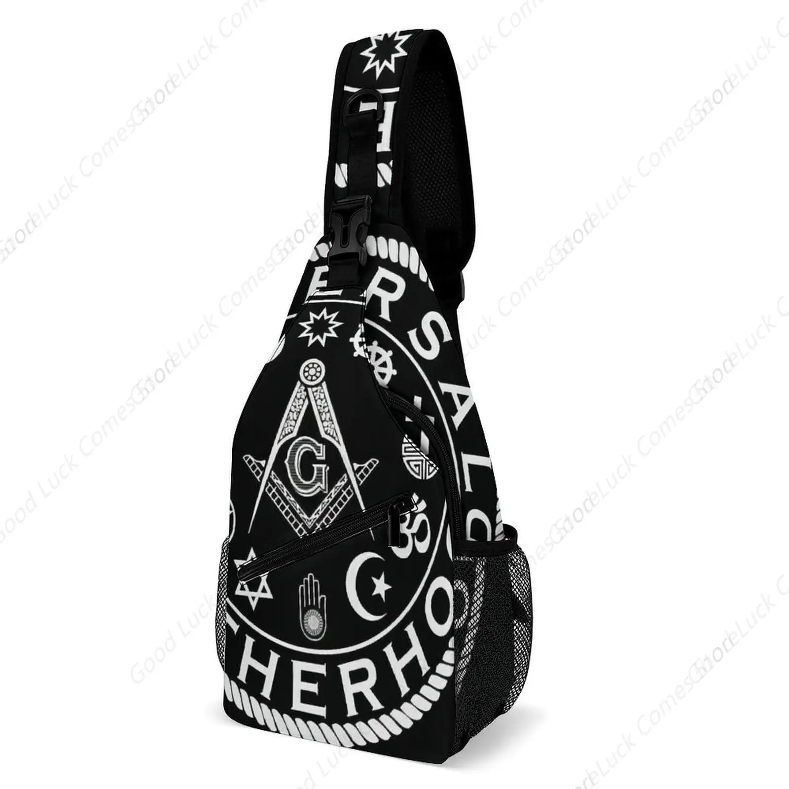 Freemasonry Masonic Lodge Symbol Sling Bags Men And Women Shoulder Backpack Chest Bag Cross Body Chest Sling Backpack