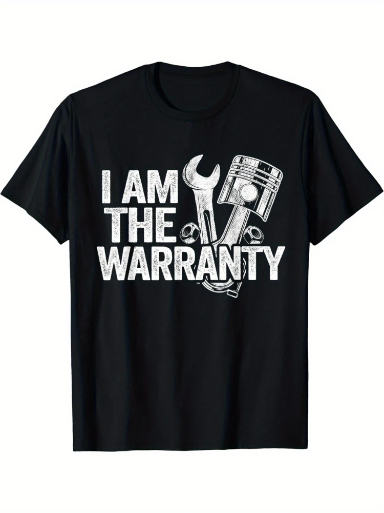 

Funny Mechanic with "I AM THE " & Wrench & Socket Graphic design-100% cotton summer O-neck short sleeve casual printed T-shirt.