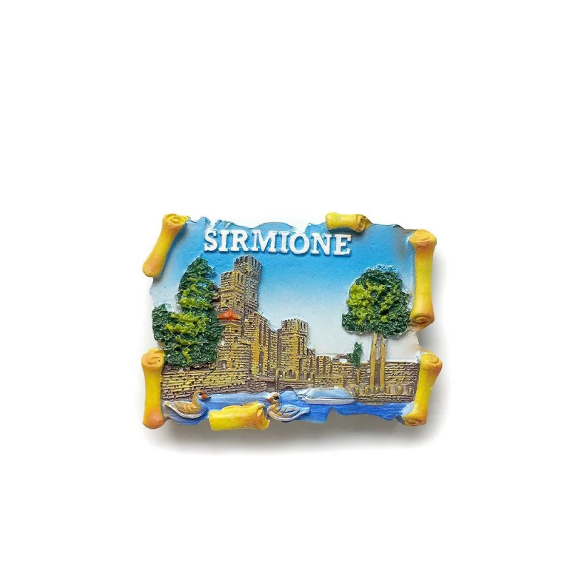 

Italy Sirmione Scaligero Castle 3D Resin Fridge Magnet, Aimants Frigo Strong Magnet Cute Home Decor Refrigerator Magnets