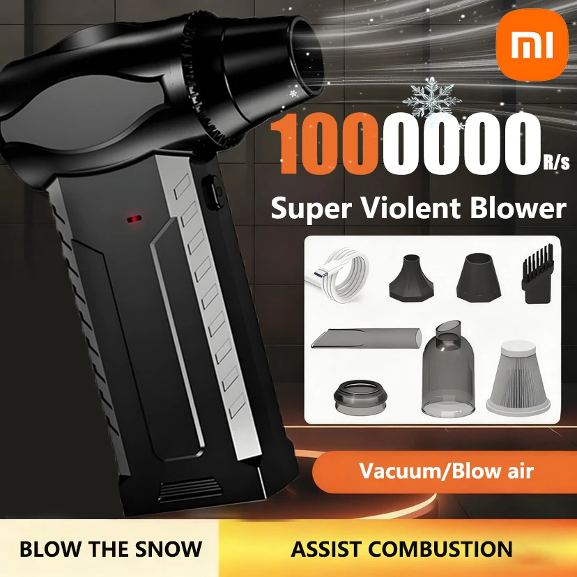 Xiaomi Super Violent Blower 1000000 U/min Bürstenloser Turbo-Jet-Gebläse Trocken 10000 mAh Schnellladekanalventilator Schub-PC-Reinigungswerkzeug
