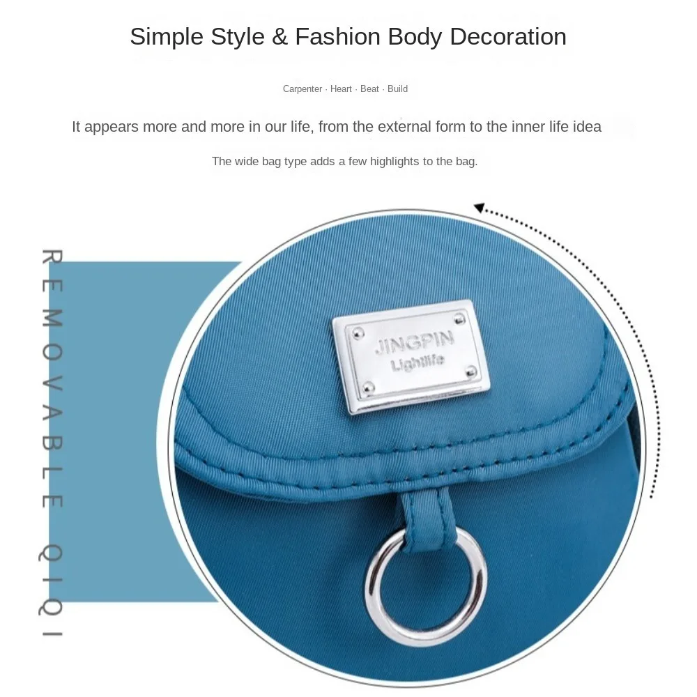 

Нейлоновая сумка на молнии для мобильного телефона, 3-слойная повседневная сумка на одно плечо, однотонная, многократная, женская сумка-мессенджер, подарки