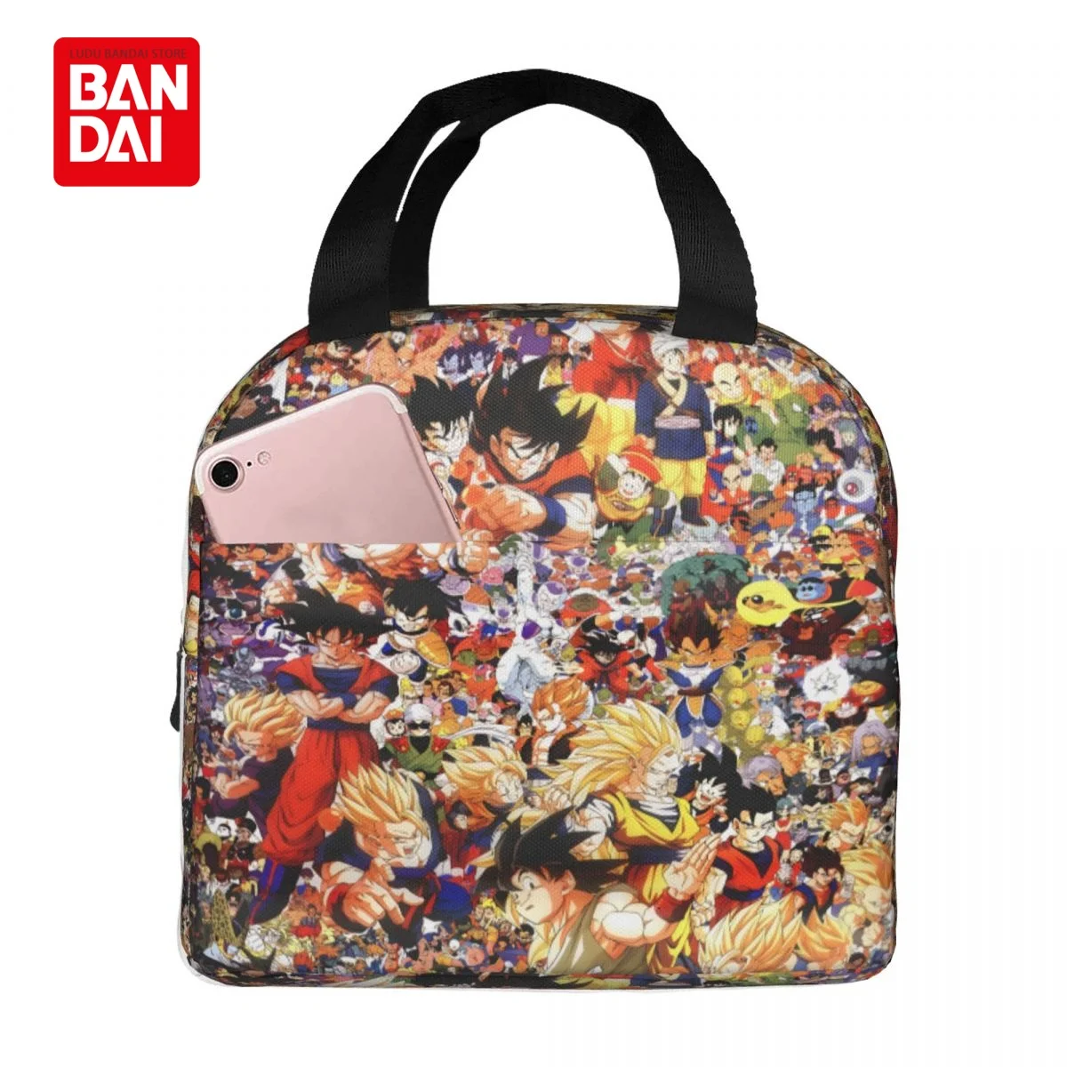 Bandai Japan Anime Dragonball Z Goku Lunchtas Voor Schoolkinderen Kantoorzak Lunch Draagbare Thermisch Koeler Lunchbox Handtas Cadeau