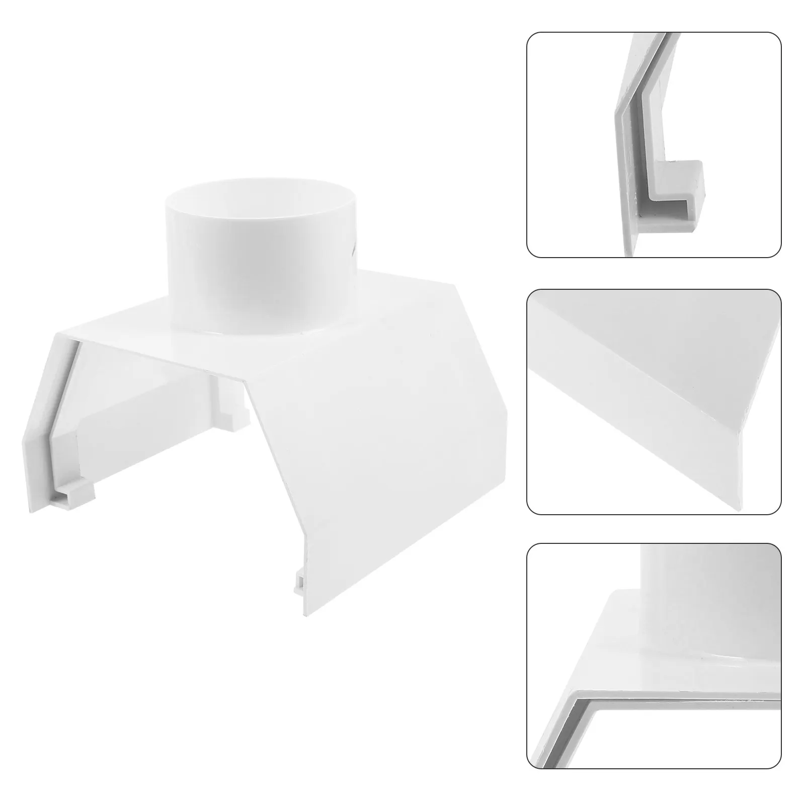 Rainwater Gutter Downspout Connector Heavy-Duty Plastic Transition Adapter for Roof Drainage Systems Wide Mouth Flow Efficient