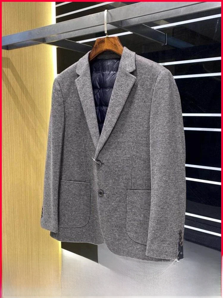 

Busin Adstration Series Men's High-End Winter Jaet Warm down Coat Sli Long Sve Busin Casual Outerwear