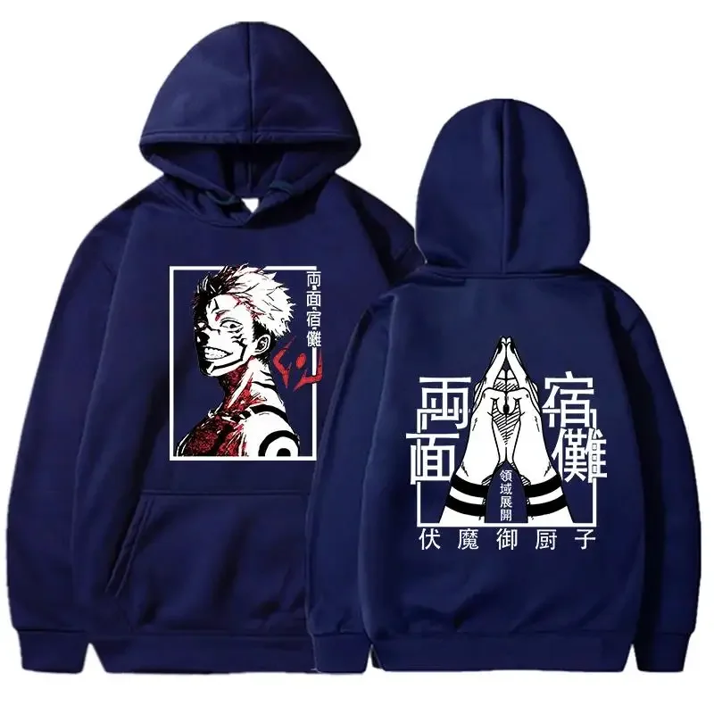 New Anime Ryomen Sukuna Printing Hoodies Women Men Fashion Harajuku Sweatshirts Unisex Long Sleeve Pullover Tops