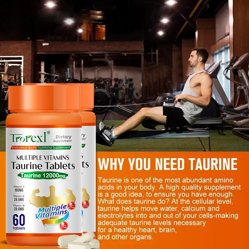 

Taurine Tablets, Vitamin C Supplement, Double Increased Strength