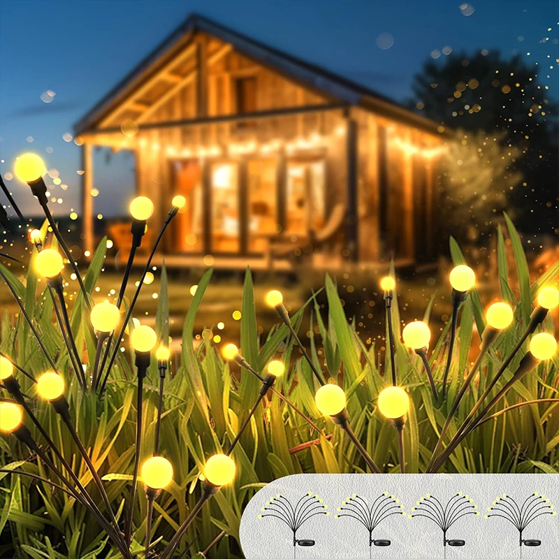 Solar Lights Outdoor Waterproof Firefly Light for Yard Patio Garden Decor Solar Swaying Lights