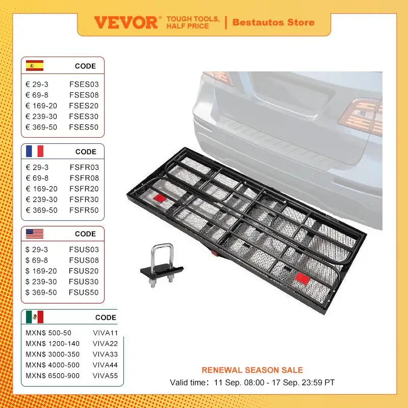 VEVOR Cesta de Equipaje con Enga