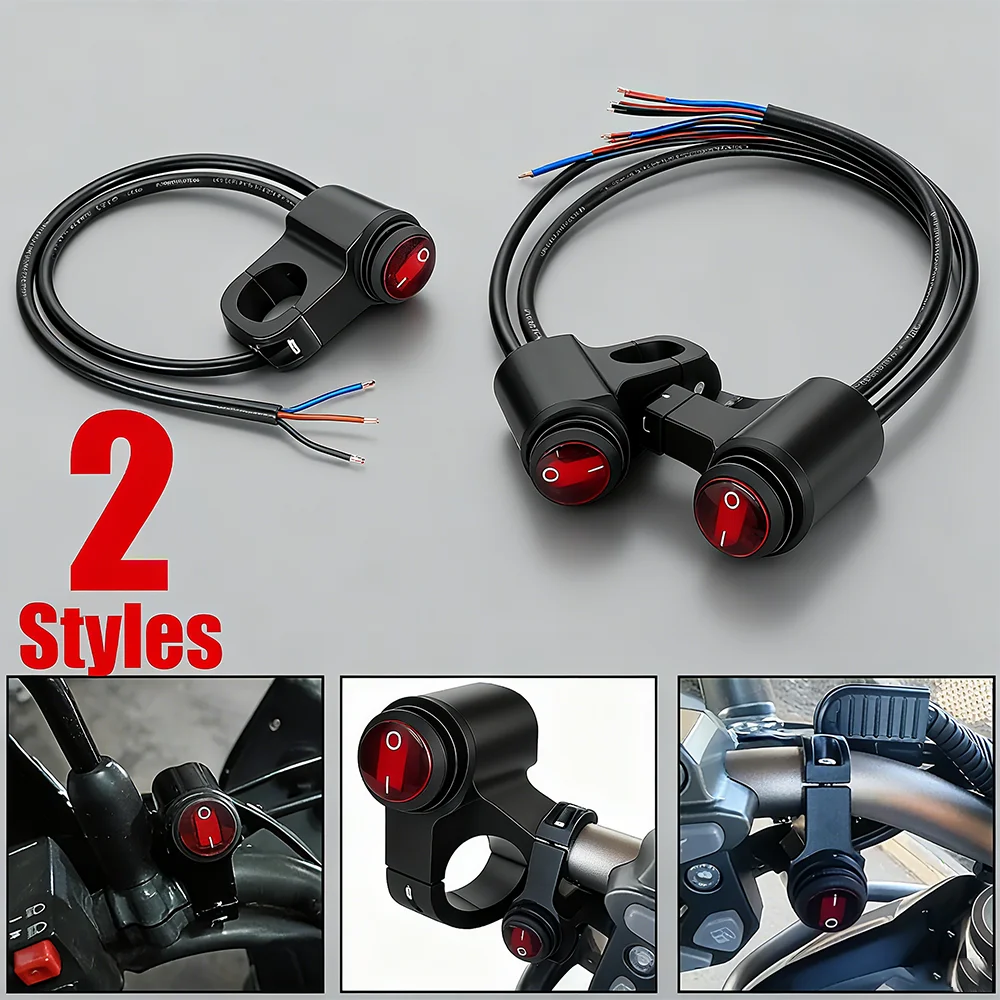 

Versatile Motorcycle Handlebar Headlight Switch Button General 12V Waterproof Motorbike Switch-on Buttons Moto Accessories