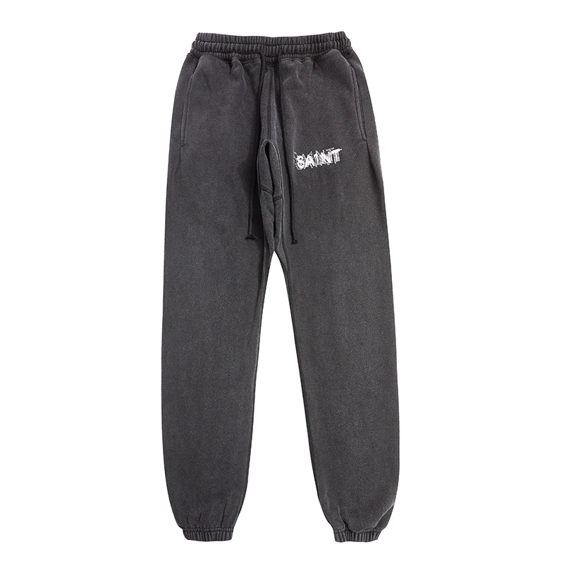 2025秋冬新作 セント ラウンドネック フーディー アメリカンヴィンテージ ルーズ フリース裏地付き オールドウォッシュ加工 長袖フーディー