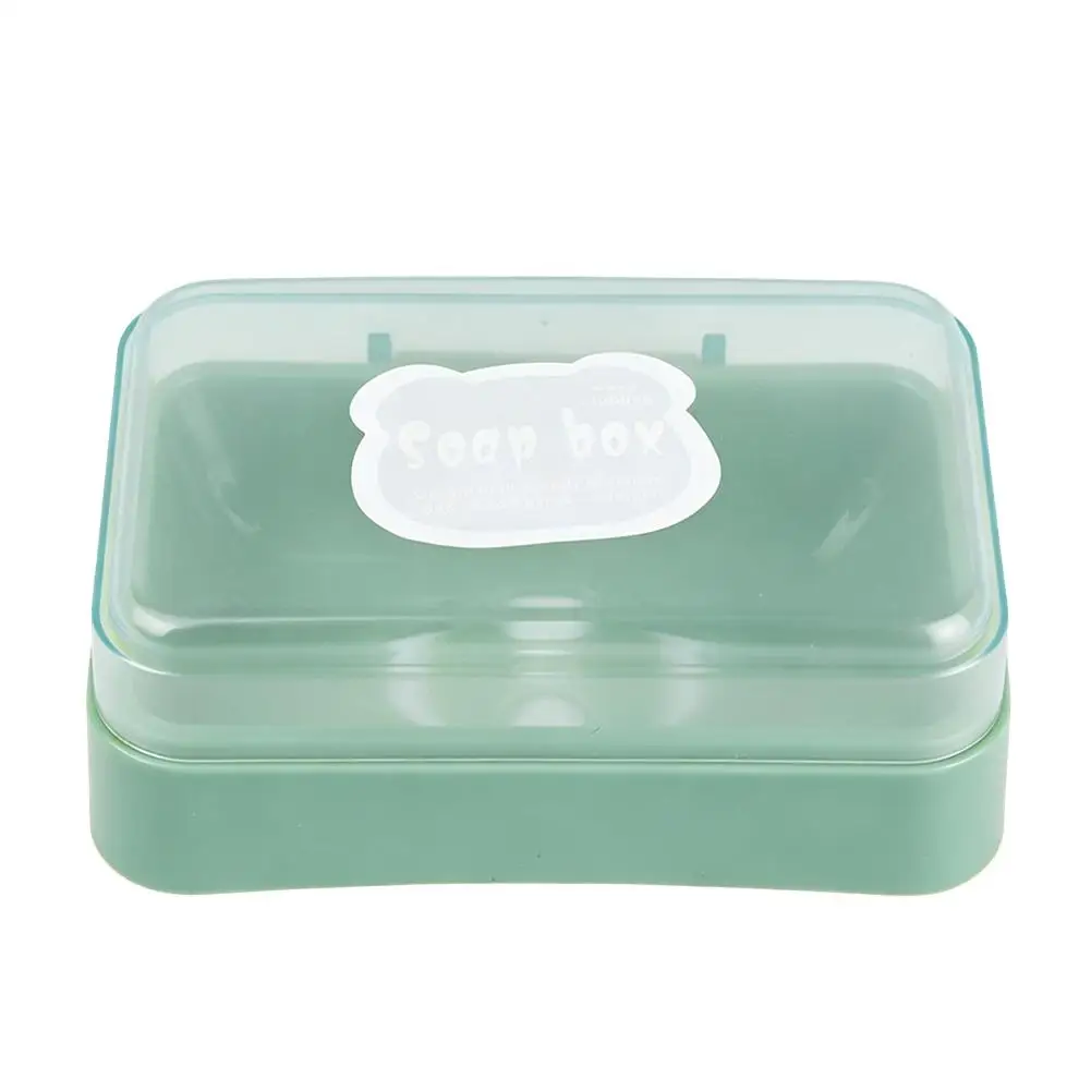 Multifunctional Drain Soap Box with Lid Dustproof Bathroom Soap Dish Travel Portable Soap Tray Soap Container Drain Box