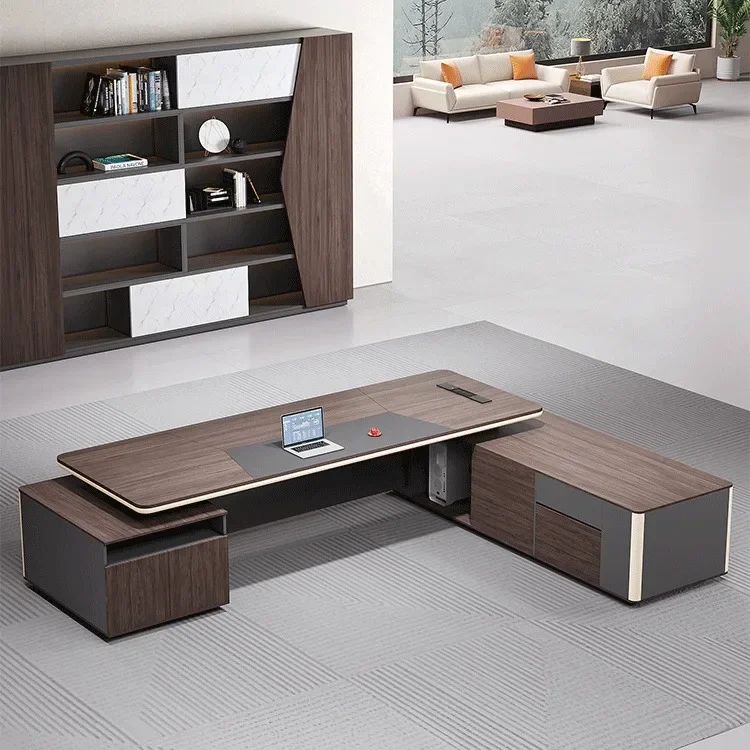 

Light luxury boss table, desk, simple modern manager, supervisor, president table and chair combination