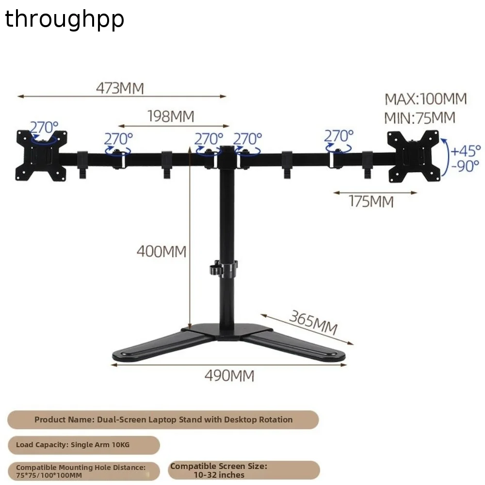 Rotating Monitor Stand 1/2/3 Screen Height Adjustable Dual Screen Monitor Mount Mechanical Arm Cantilever Clamp on Monitor Arm