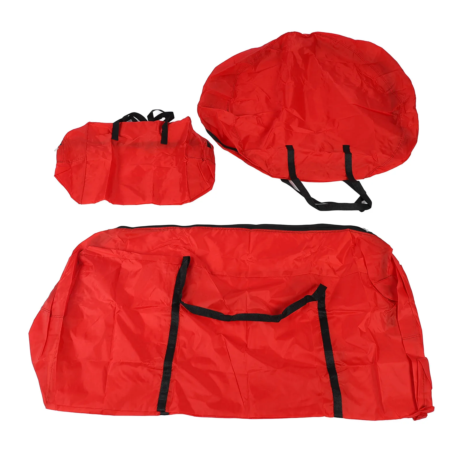 

ZK20 Artificial Tree Storage Bag Set Large Capacity Water Proof Oxford Cloth Xmas Tree Storage Bags Red