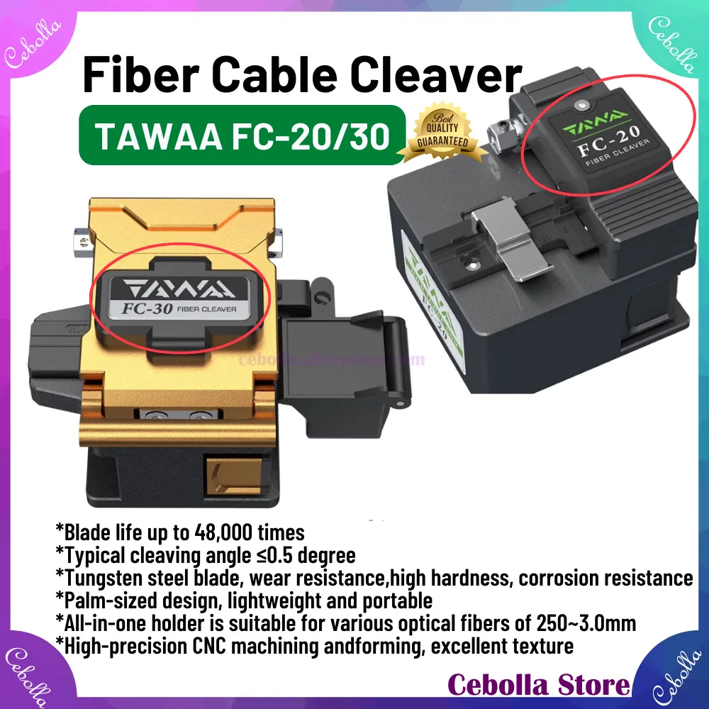 

TAWAA FC-20/30 Optical Fiber Cleaver Universal Holder Optical Fiber Cable Cutting Knife Fiber Cleaver