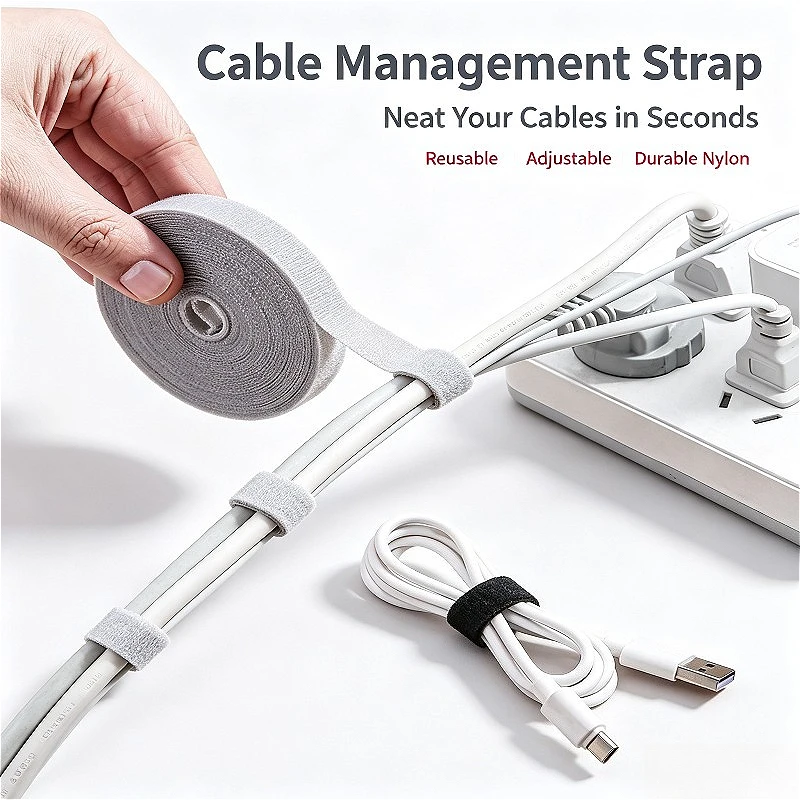 5M Cable Organizer Cable Management Wire Winder Tape Earphone Mouse Cord Management Ties Protector For Xiaomi iPhone Samsung