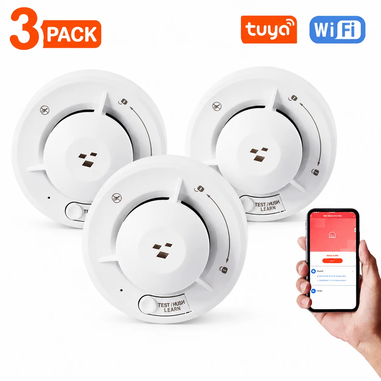 ccesafety-confezione-da-3-rilevatori-di-fumo-compatibili-con-tuya-wifi-con-avvisi-tramite-l’app-tuya-durata-del-sensore-di-10-anni-alimentati-a-batterie-aa-certificati-en14604-per-uso-domestico