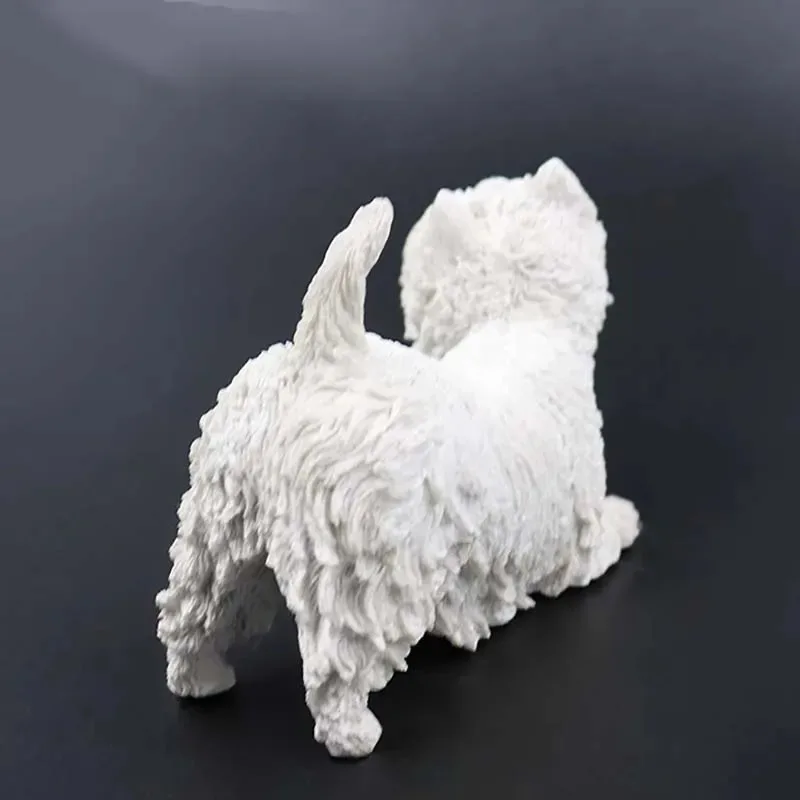 1/6 مقياس الاسكتلندي ويست هايلاند الأبيض جحر القط نموذج ل 12 بوصة محاكاة الديكور ألعاب حيوانات أرقام