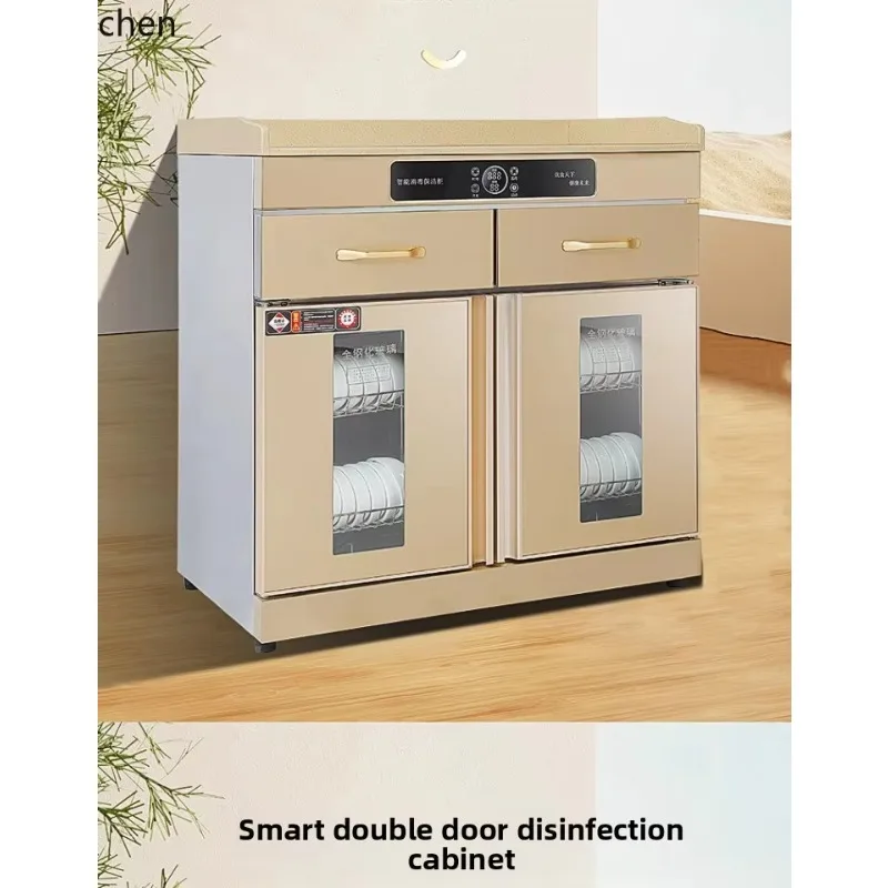 Disinfection Cabinet Commercial Catering Large Capacity Marble Table Top Stainless Steel Bowl Cabinet
