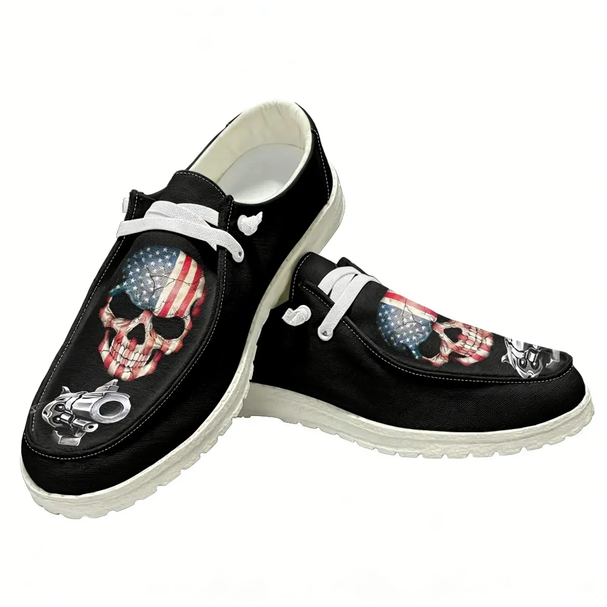 Crazy Skeleton Casual Shoes Men Woman Retro Street Flat Shoe Breathable Outdoor Lightweight Footwear Anime plot Custom Made Shoe