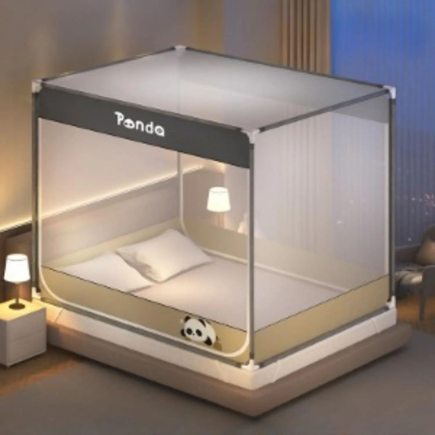 

Москитная сетка для кроватей, детская портативная складная москитная сетка с защитой от падения, двустороннее отверстие, палатки с нижним и съемной столешницей