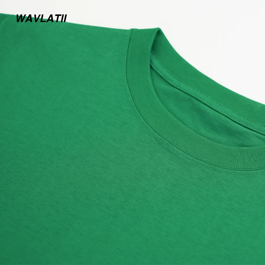 WAVLATII New Men Cool Printed T shirts for Summer Male Dark Grey Casual Short Sleeve Tees Black White Basic Tops WMT2310