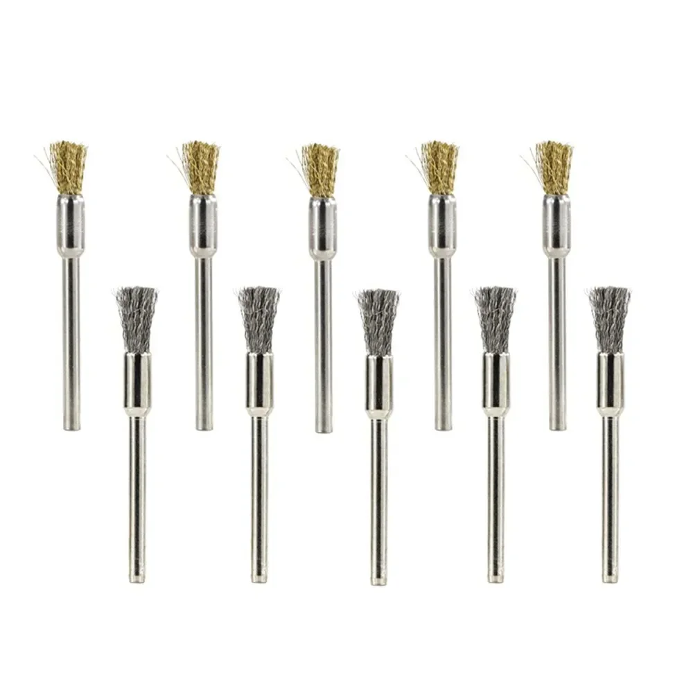 

Wire Wheel Brush 3.0mm Shank Stainless Steel /Nylon/Brass Polishing for Dremel Rotary Tools