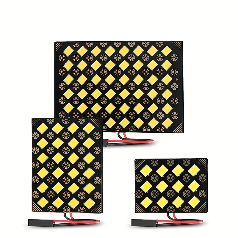

1pc LED Auto Panel Light 2835 24SMD 48SMD 12SMD Reading Dome Bulb Car Interior Roof Lamp T10 W5W C5W C10W Festoon 3 Adapter Base