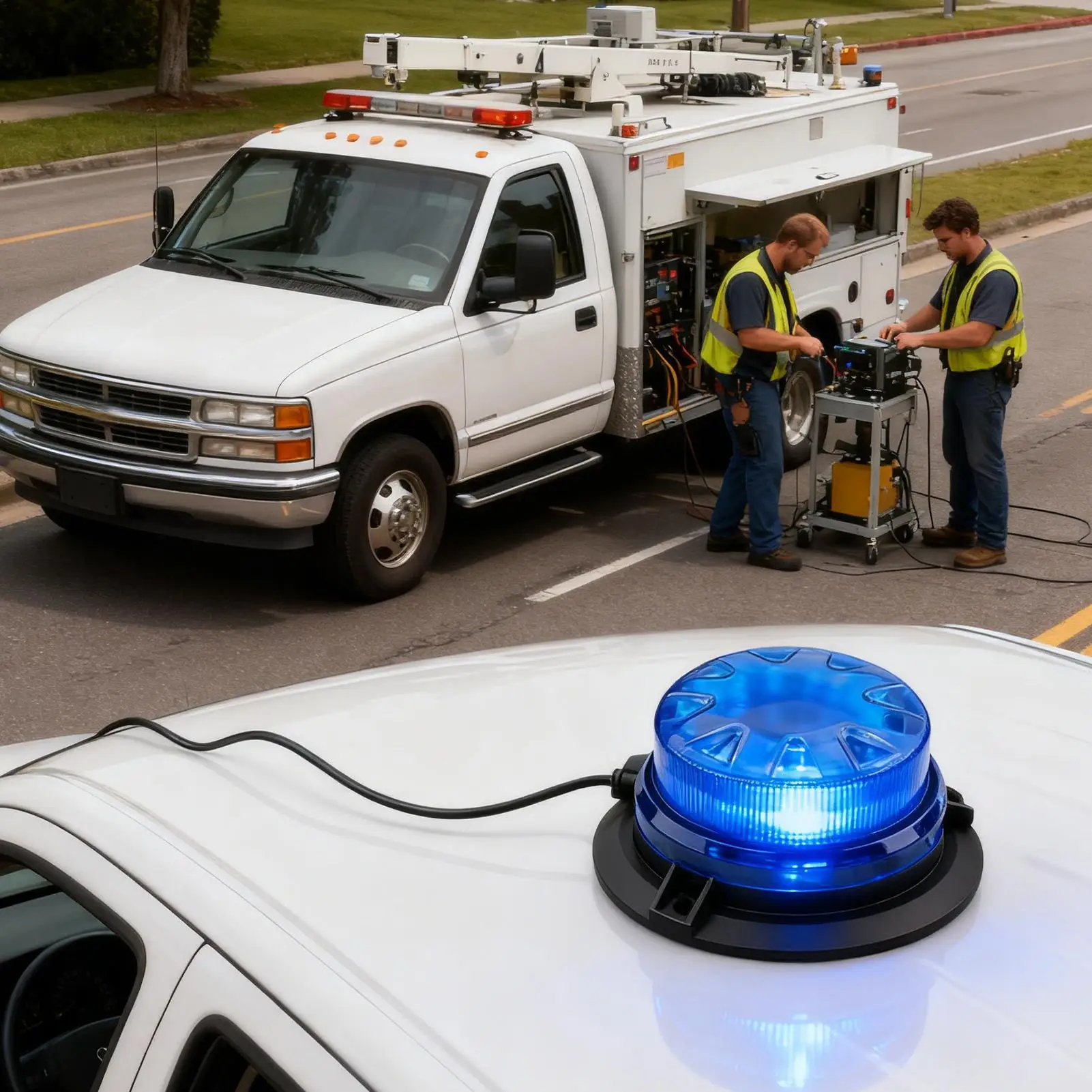 

LED Beacon Light Magnetic Warning Marker Magnetic Lights For Trucks For Construction Traffic Security Truck Tractor Car Work