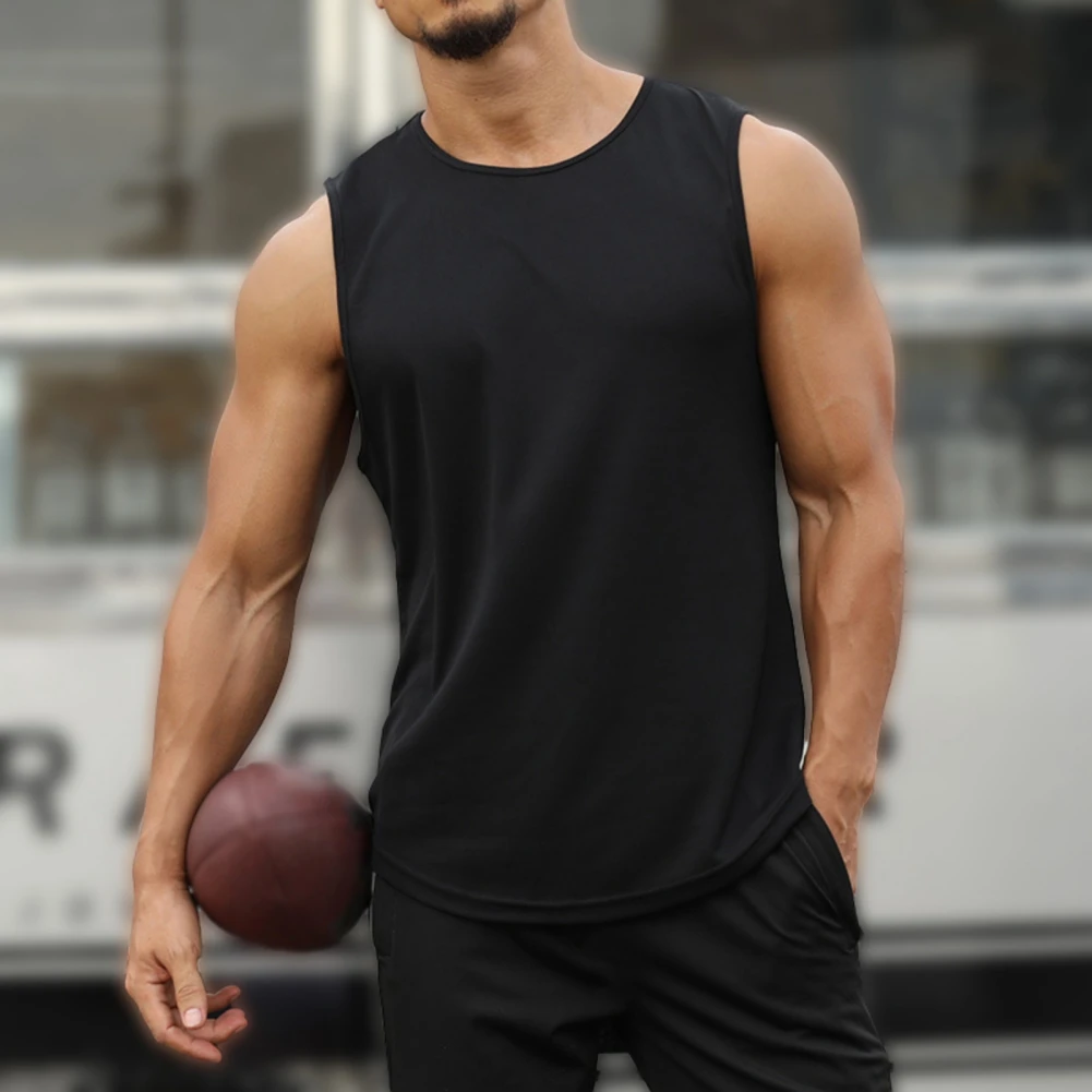 

Outdoor Sleeveless Quick Dry Tank Tops for Men Breathable Running Basketball Fitness Sports Tops LightWeight Summer Beach Tops