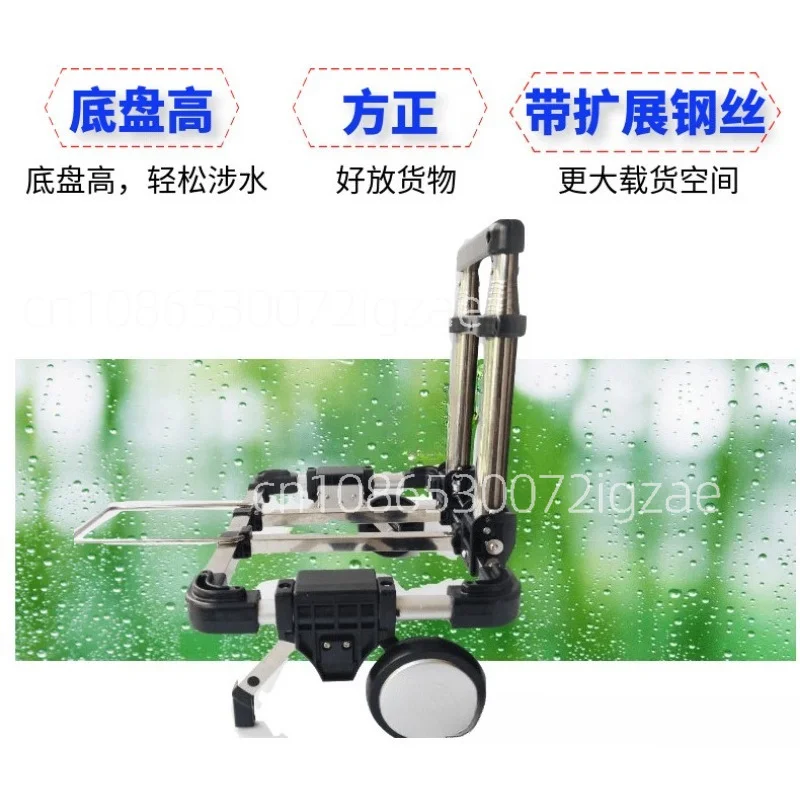 

Folding small pull cart Super small pull rod cart Portable home shopping Pull goods Travel hand-towed luggage cart