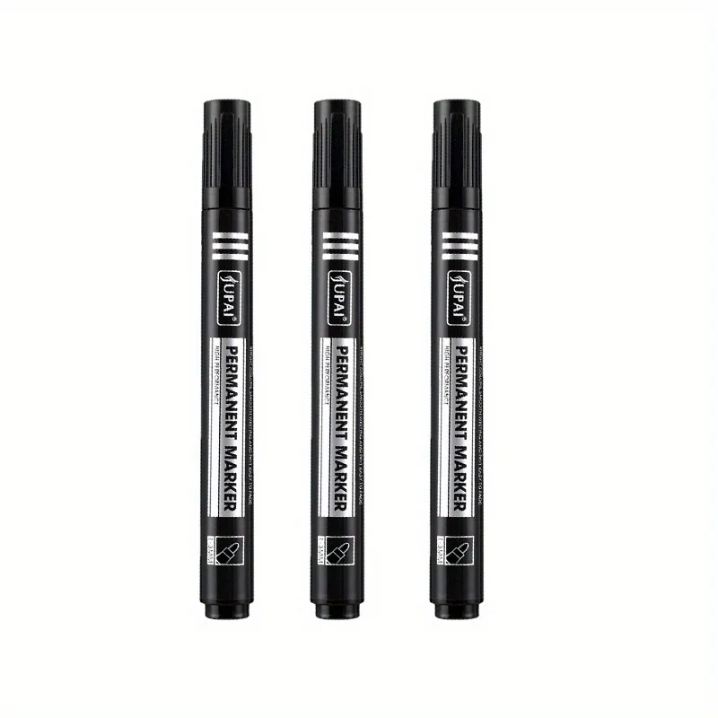 

Набор из 3 водостойких черных маркеров для шин, быстросохнущие масляные маркеры, канцелярские принадлежности