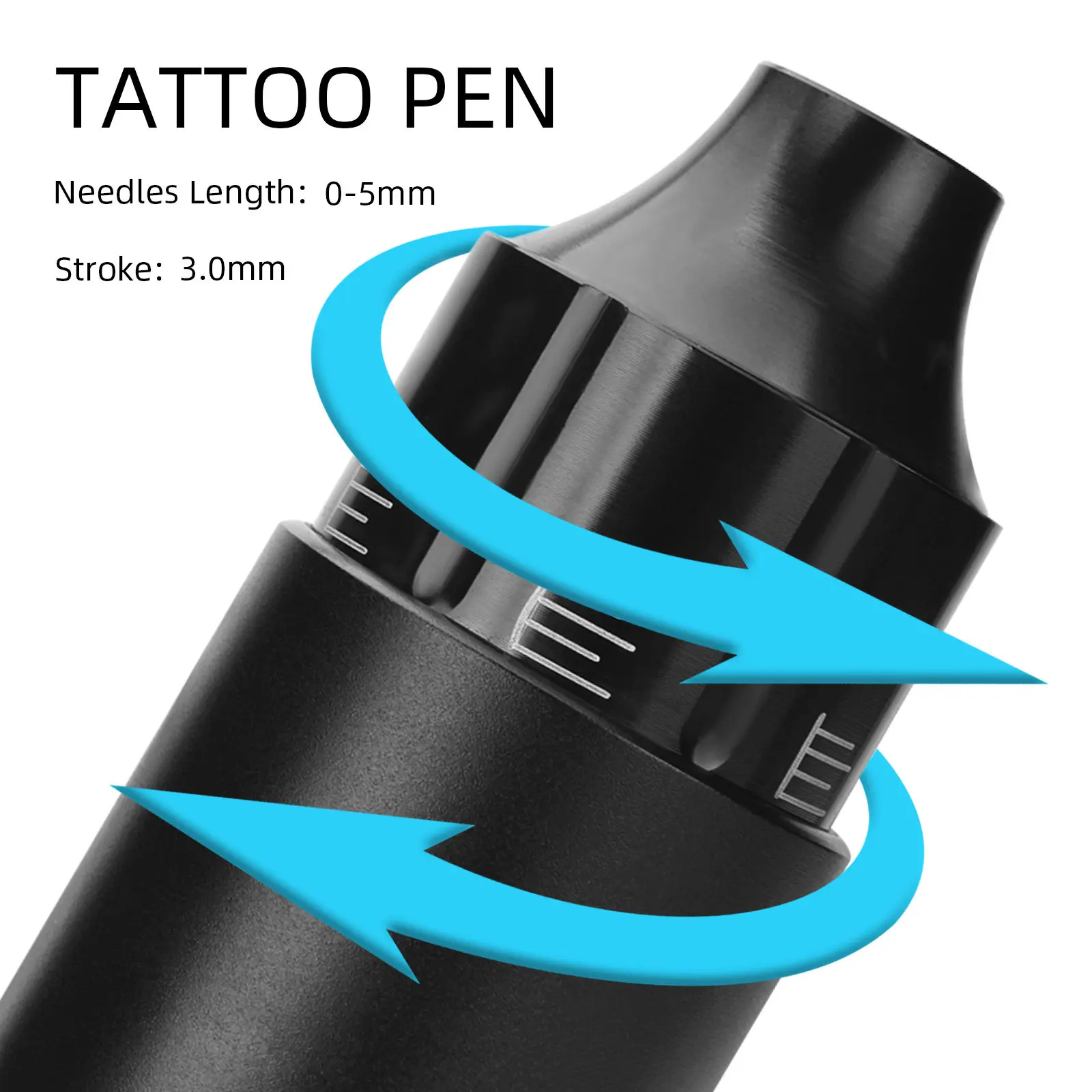 Tattoo Short Pen Adjustable Interface Rotary Tattoo Pen Aluminium Alloy Motor Tattoo Machine Permanent Makeup Tattoo Pen