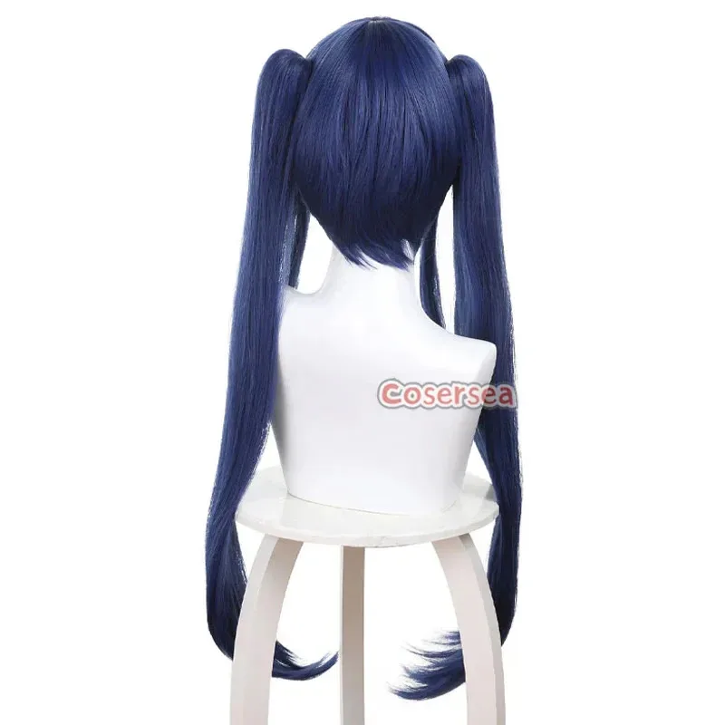 Cosersea ويندي مارفيل تأثيري الباروكات الجنية الذيل ويندي مارفيل 80 سنتيمتر طويل مستقيم الأزرق ذيل حصان شعر مستعار الاصطناعية الشعر مقاومة للحرارة