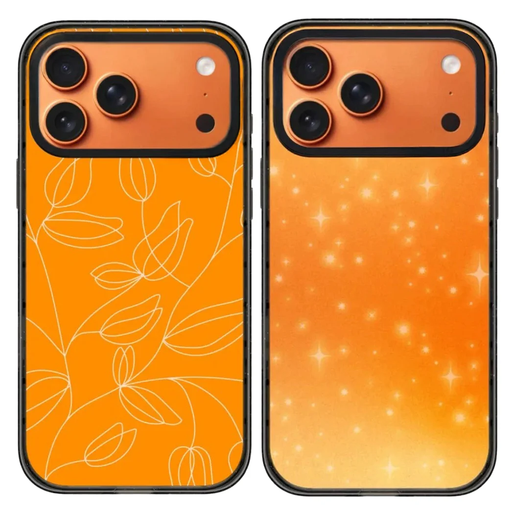 

Line Flower Acrylic Black Border Magnetic Case: Compatible with iPhone 17 16 15 14 13 12 Pro Max 17 Air