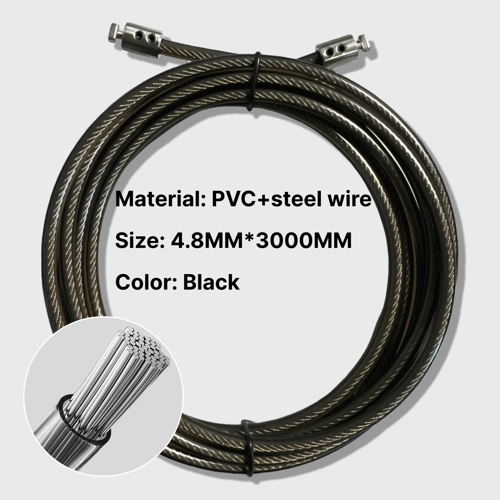 High-strength black PVC-coated - Skipping Rope Pvc ulasan dan harga