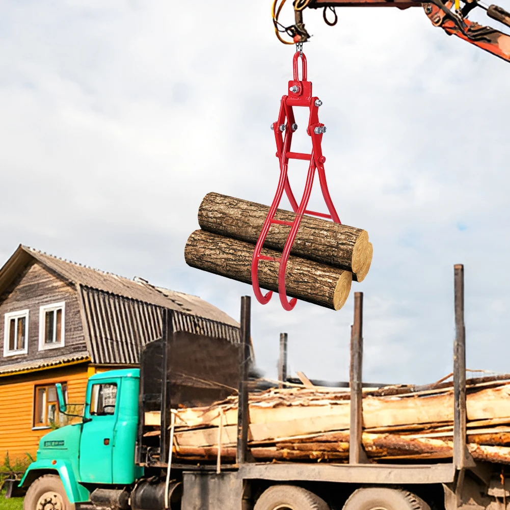 Pinzas de elevación de troncos de 28 "con 1 par de guantes de alta resistencia, 4 garras, garra de madera fellada, gancho de registro