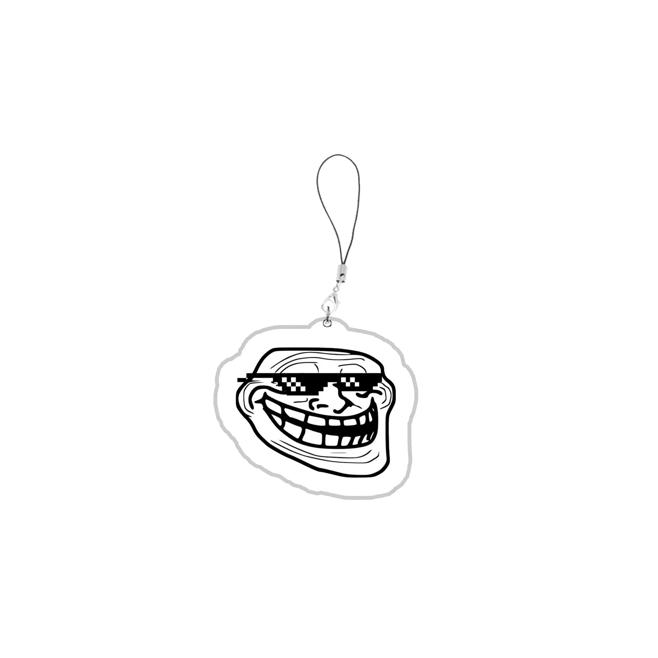 อะคริลิคตลก TrollFace obile ห่วงโซ่โทรศัพท์ NoMeGusta Rage Face ForeverAlone โทรศัพท์มือถือ Charms ขนาดเล็ก Pendan ของขวัญเพื่อน