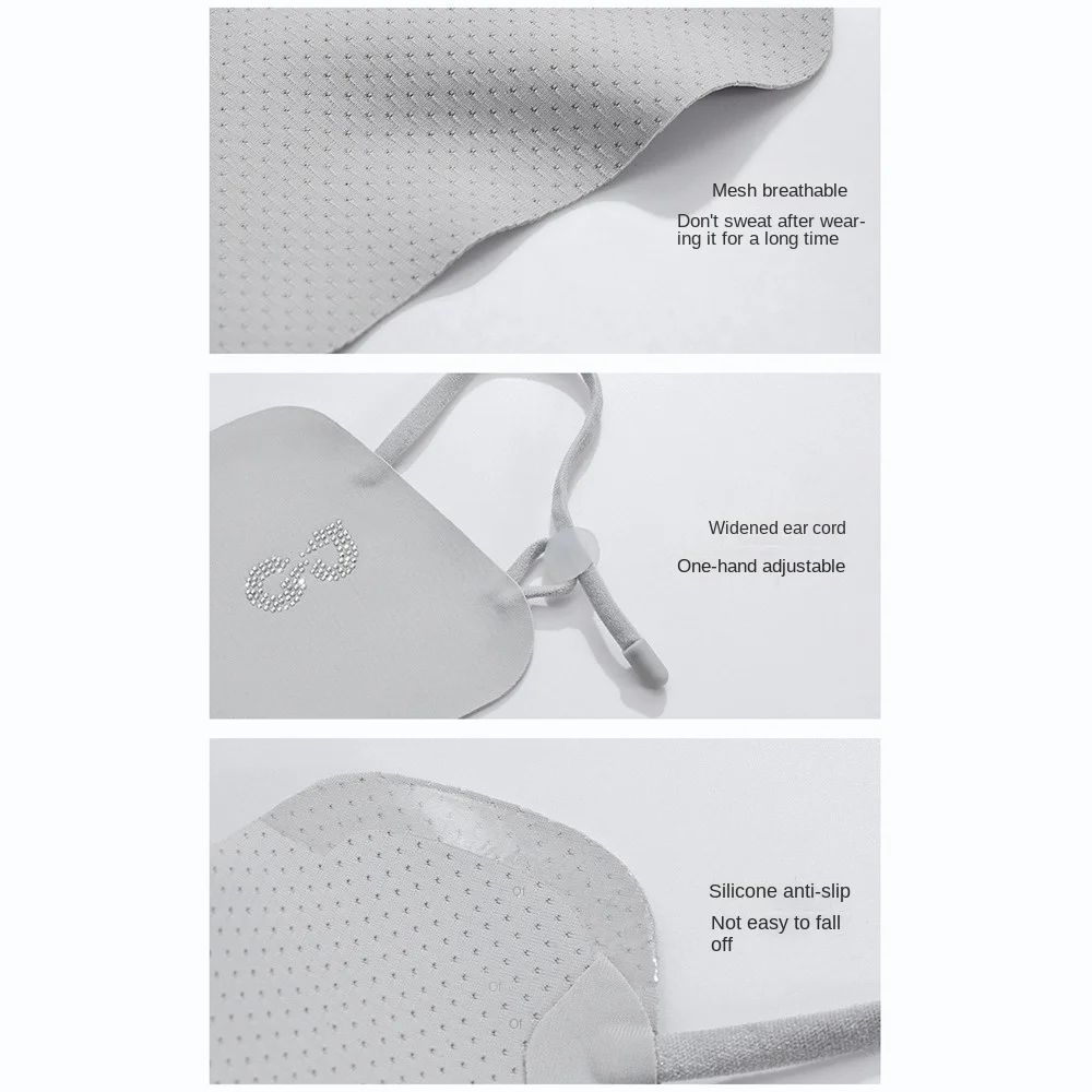 Sunscreen Face Scarf Ice Silk Sunscreen Mask Thin Breathable Summer Face Cover UV Protection Eye Protection Face Gini Mask